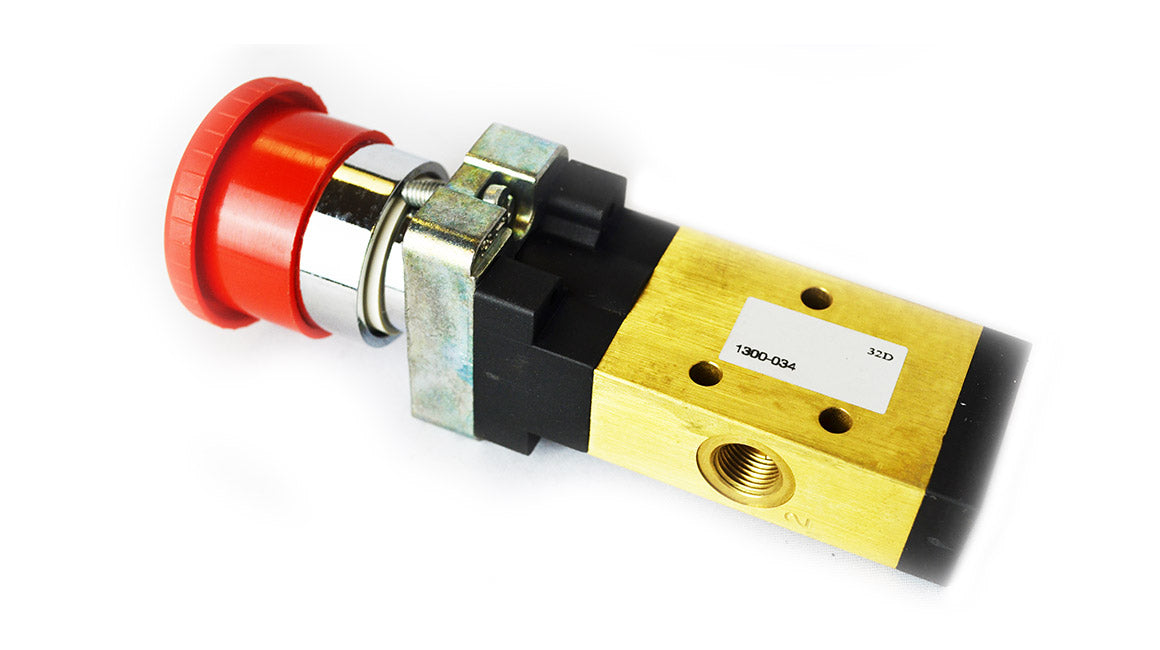 Emergency Stop Valve with Two Position Button