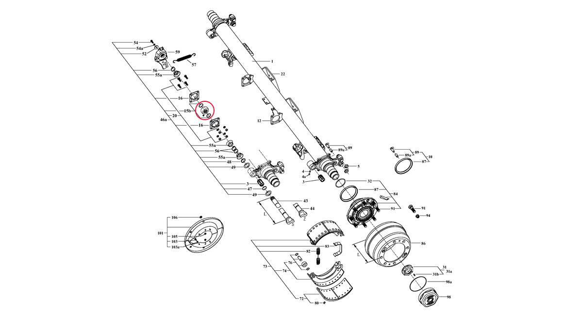 Camshaft Bush (Slack Adjuster End)