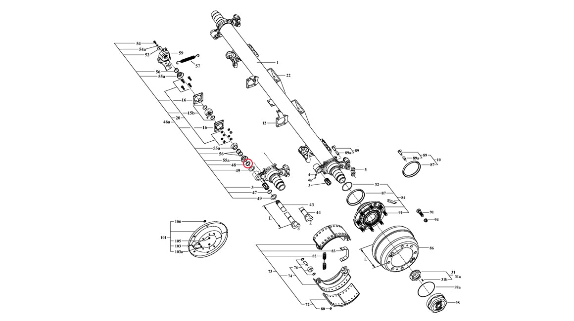 Camshaft 37mm Ext. Circlip