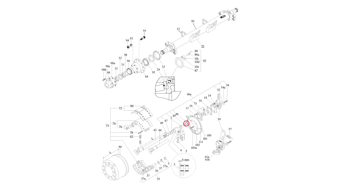 Camshaft 37mm Ext. Circlip