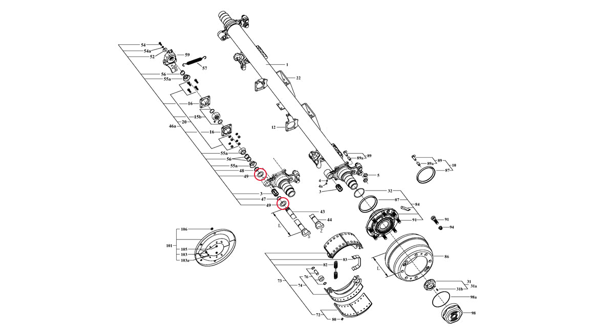 Camshaft Washer Cam End