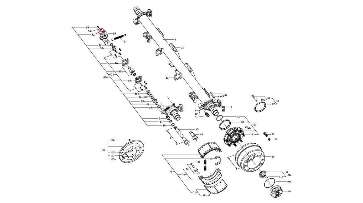 Camshaft Washer (Slack Adjuster End)