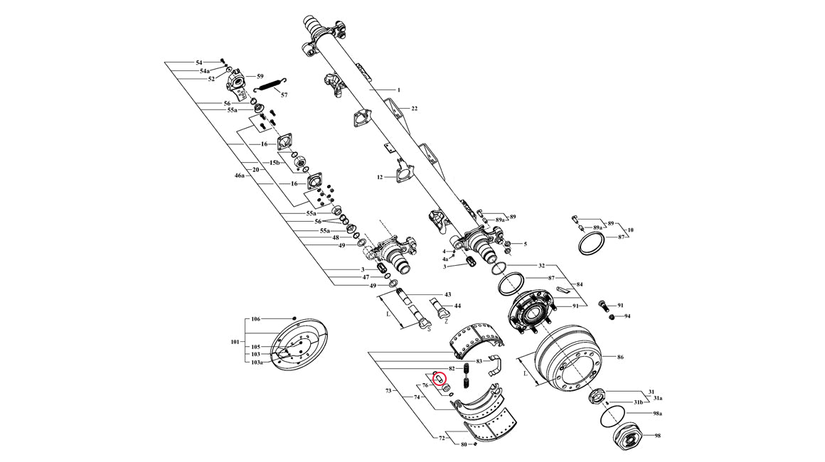 Brake Shoe Cam Roller Pin