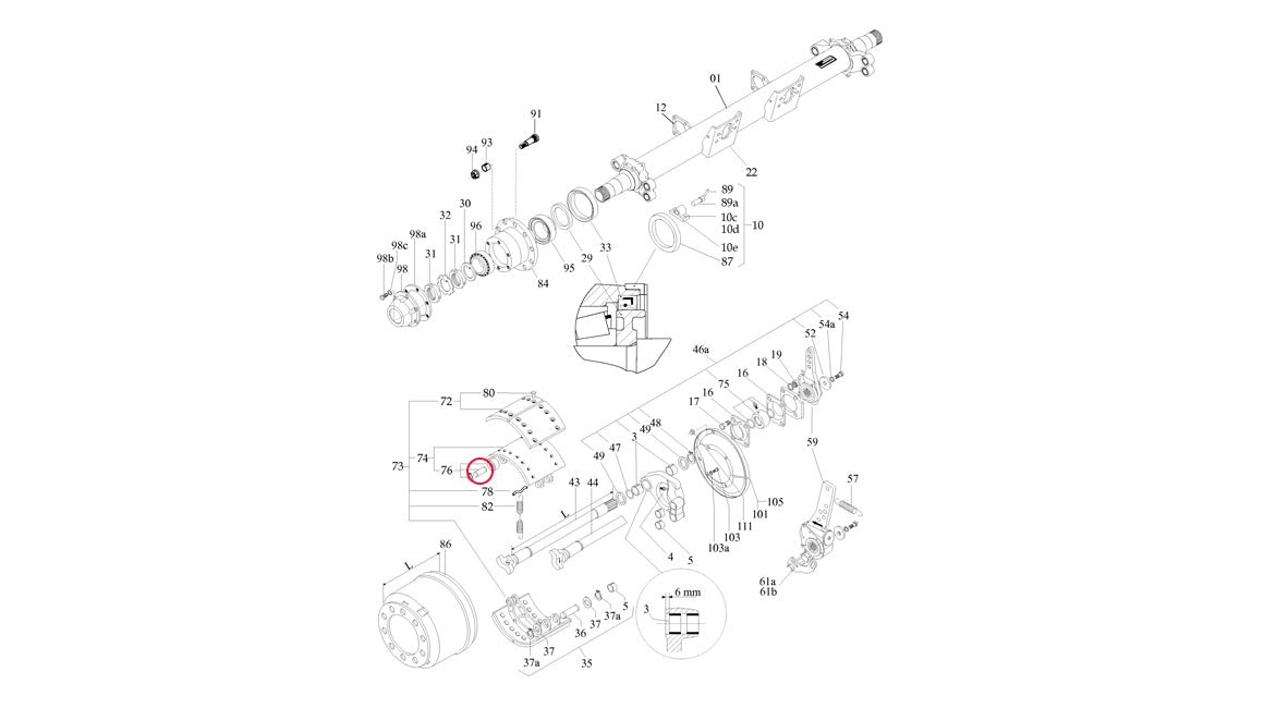 Brake Shoe Cam Roller Pin