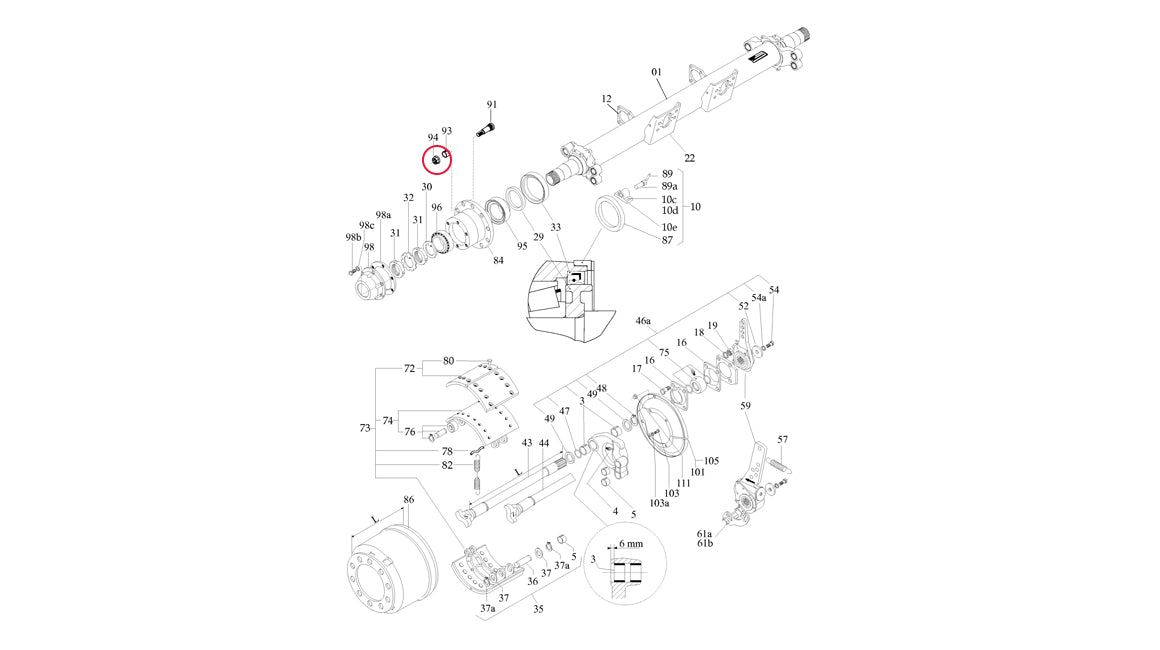 M22 x 84 Wheel Stud