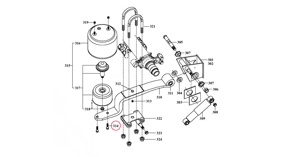Airbag Bottom Mounting Bolt